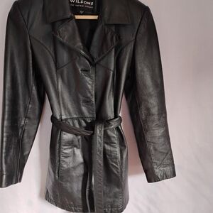 Wilson Women's Black Leather Jacket Size Small.